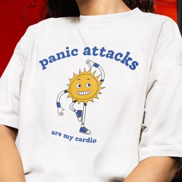 Mental Health T-Shirt, Funny Humour Shirt, Panic Attack Meme - Picture 1 of 4